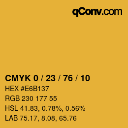 Color code: CMYK 0 / 23 / 76 / 10 | qconv.com