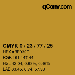 Color code: CMYK 0 / 23 / 77 / 25 | qconv.com