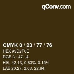 Color code: CMYK 0 / 23 / 77 / 76 | qconv.com