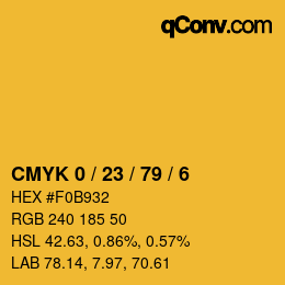 Color code: CMYK 0 / 23 / 79 / 6 | qconv.com