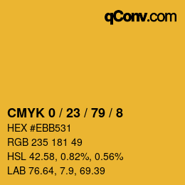Color code: CMYK 0 / 23 / 79 / 8 | qconv.com