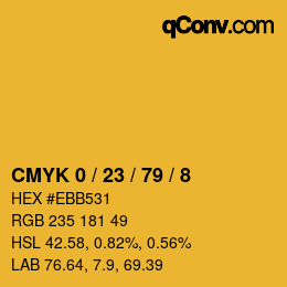 カラーコード: CMYK 0 / 23 / 79 / 8 | qconv.com