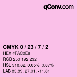 Color code: CMYK 0 / 23 / 7 / 2 | qconv.com