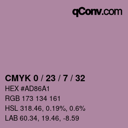 Color code: CMYK 0 / 23 / 7 / 32 | qconv.com