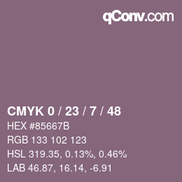 Código de color: CMYK 0 / 23 / 7 / 48 | qconv.com