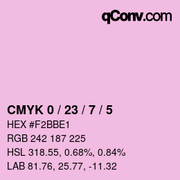 Color code: CMYK 0 / 23 / 7 / 5 | qconv.com