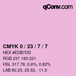 Color code: CMYK 0 / 23 / 7 / 7 | qconv.com