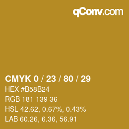 Color code: CMYK 0 / 23 / 80 / 29 | qconv.com