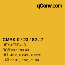 Color code: CMYK 0 / 23 / 82 / 7 | qconv.com