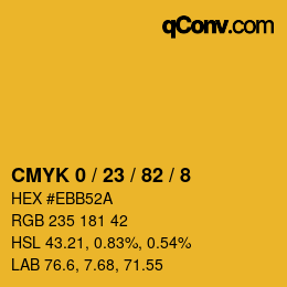 Color code: CMYK 0 / 23 / 82 / 8 | qconv.com