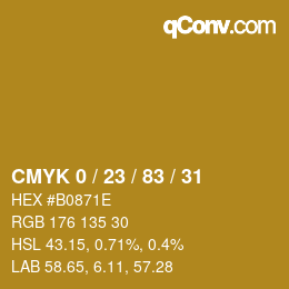Color code: CMYK 0 / 23 / 83 / 31 | qconv.com