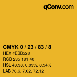 Color code: CMYK 0 / 23 / 83 / 8 | qconv.com