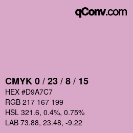 Farbcode: CMYK 0 / 23 / 8 / 15 | qconv.com