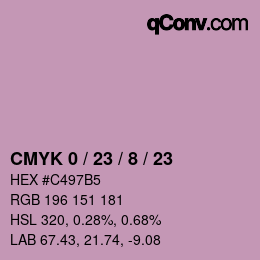 Color code: CMYK 0 / 23 / 8 / 23 | qconv.com