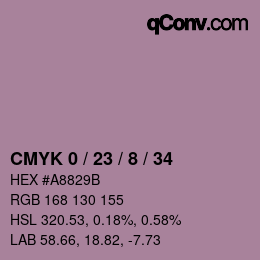 Color code: CMYK 0 / 23 / 8 / 34 | qconv.com