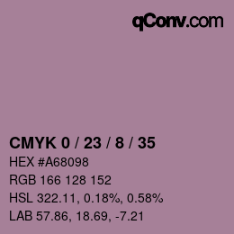 Color code: CMYK 0 / 23 / 8 / 35 | qconv.com