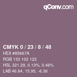 Color code: CMYK 0 / 23 / 8 / 48 | qconv.com