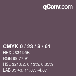 Color code: CMYK 0 / 23 / 8 / 61 | qconv.com