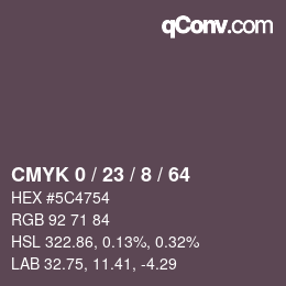 Color code: CMYK 0 / 23 / 8 / 64 | qconv.com