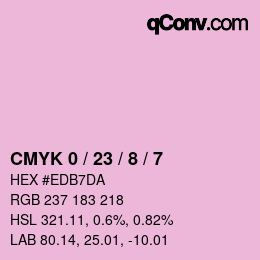 カラーコード: CMYK 0 / 23 / 8 / 7 | qconv.com