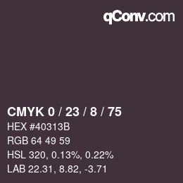 Color code: CMYK 0 / 23 / 8 / 75 | qconv.com
