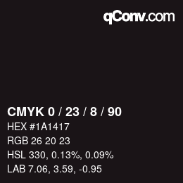 Color code: CMYK 0 / 23 / 8 / 90 | qconv.com