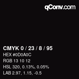 Color code: CMYK 0 / 23 / 8 / 95 | qconv.com