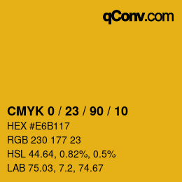 Color code: CMYK 0 / 23 / 90 / 10 | qconv.com