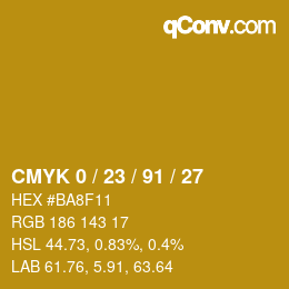 Color code: CMYK 0 / 23 / 91 / 27 | qconv.com