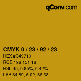 Color code: CMYK 0 / 23 / 92 / 23 | qconv.com