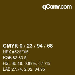 Color code: CMYK 0 / 23 / 94 / 68 | qconv.com