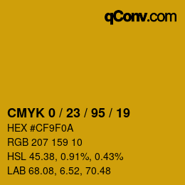 Color code: CMYK 0 / 23 / 95 / 19 | qconv.com