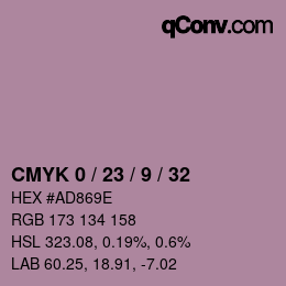 颜色代码: CMYK 0 / 23 / 9 / 32 | qconv.com
