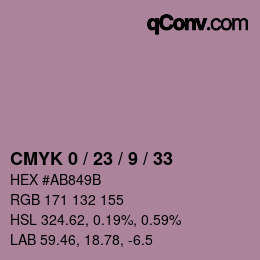 颜色代码: CMYK 0 / 23 / 9 / 33 | qconv.com