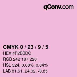 Color code: CMYK 0 / 23 / 9 / 5 | qconv.com