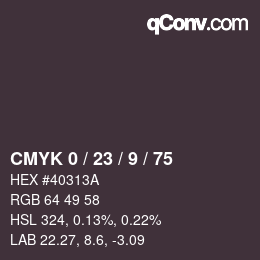 Color code: CMYK 0 / 23 / 9 / 75 | qconv.com