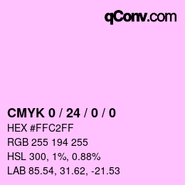 カラーコード: CMYK 0 / 24 / 0 / 0 | qconv.com