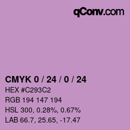 カラーコード: CMYK 0 / 24 / 0 / 24 | qconv.com