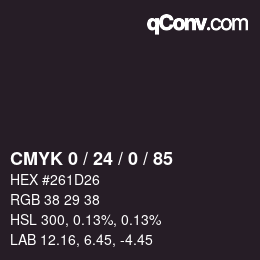 Color code: CMYK 0 / 24 / 0 / 85 | qconv.com