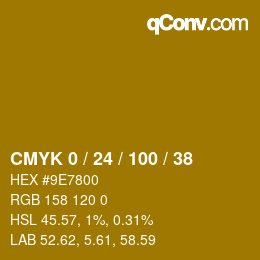 Color code: CMYK 0 / 24 / 100 / 38 | qconv.com
