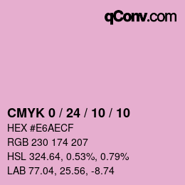 颜色代码: CMYK 0 / 24 / 10 / 10 | qconv.com