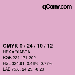 カラーコード: CMYK 0 / 24 / 10 / 12 | qconv.com