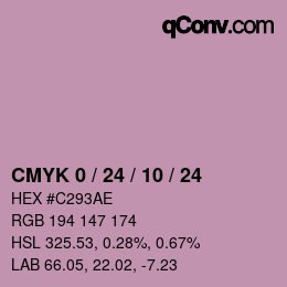 Color code: CMYK 0 / 24 / 10 / 24 | qconv.com