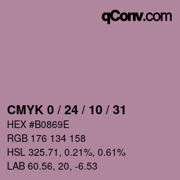 颜色代码: CMYK 0 / 24 / 10 / 31 | qconv.com