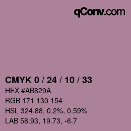 颜色代码: CMYK 0 / 24 / 10 / 33 | qconv.com