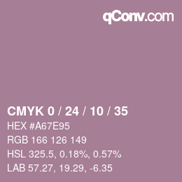 颜色代码: CMYK 0 / 24 / 10 / 35 | qconv.com