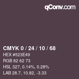 Color code: CMYK 0 / 24 / 10 / 68 | qconv.com
