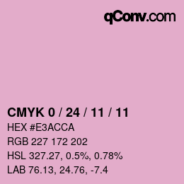 颜色代码: CMYK 0 / 24 / 11 / 11 | qconv.com