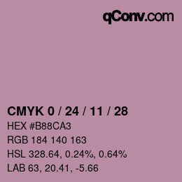 Color code: CMYK 0 / 24 / 11 / 28 | qconv.com