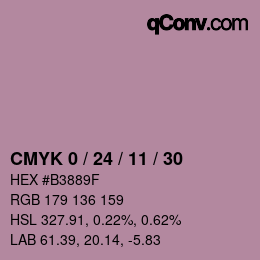 Color code: CMYK 0 / 24 / 11 / 30 | qconv.com